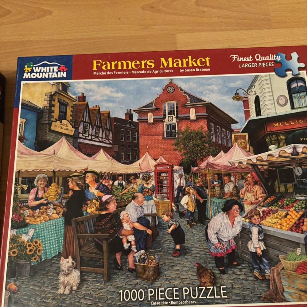 SOLD - White Mountain Surf Shack Puzzle with Vibrant Colors